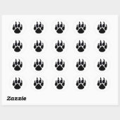 Zwarte poot ronde sticker (Vel)