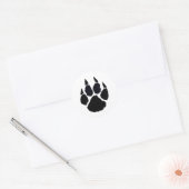 Zwarte poot ronde sticker (Envelop)