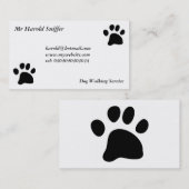 Zwarte poot visitekaartje (Voorkant / Achterkant)