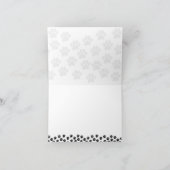 Zwarte Pootafdrukken Aangepaste Monogram Mooie Notitiekaartje (Binnen)