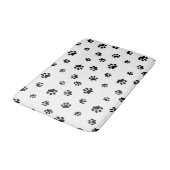 Zwarte Pootafdrukken Patroon Badmat (Gekanteld)