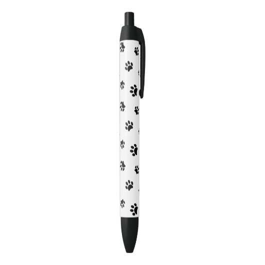 Zwarte Pootafdrukken Patroon Inkt Pen (Achterkant (Verticaal))