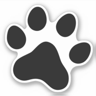 Zwarte pootgedrukte sticker