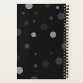 Zwarte Pop Stippen Spiraal Gebonden Notitieboek (Achterkant)