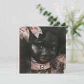 Zwarte pop Valentijnskaart Feestdagenkaart (Staand voorkant)