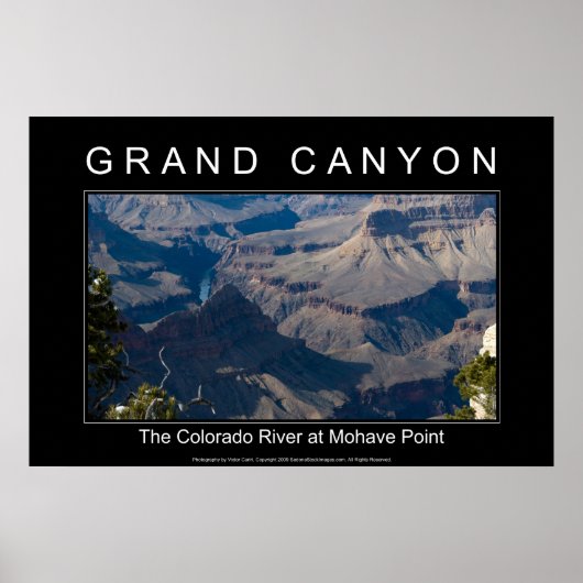 Zwarte Poster van de Grand Canyon, 2989 (Voorkant)