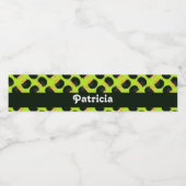 Zwarte pot met gouden munten op groen waterfles etiket (Enkel label)