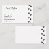 Zwarte poten, honden, honden, honden, hondenbonen, visitekaartje (Voorkant / Achterkant)