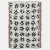 Zwarte poten, hondenpoten, kattenpoten, omtrek deken (Voorkant Verticaal)