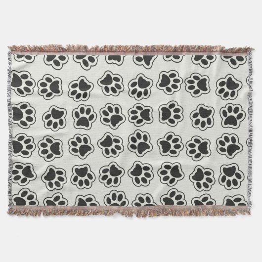 Zwarte poten, hondenpoten, kattenpoten, omtrek deken (Voorkant)