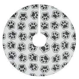 Zwarte poten, hondenpoten, kattenpoten, omtrek kerstboom rok