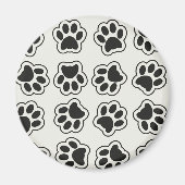 Zwarte poten, hondenpoten, kattenpoten, omtrek magneet (Voorkant)