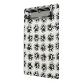 Zwarte poten, hondenpoten, kattenpoten, omtrek mini klembord (Angled2)