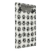 Zwarte poten, hondenpoten, kattenpoten, omtrek mini klembord (Schuin)