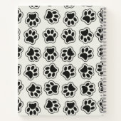 Zwarte poten, hondenpoten, kattenpoten, omtrek notitieboek (Achterkant)