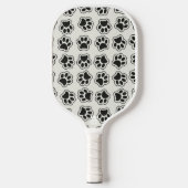 Zwarte poten, hondenpoten, kattenpoten, omtrek pickleball paddle (Voorkant)