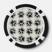 Zwarte poten, hondenpoten, kattenpoten, omtrek poker chips (Achterkant)