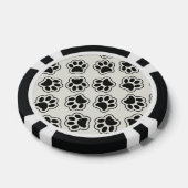 Zwarte poten, hondenpoten, kattenpoten, omtrek poker chips (Enkel)