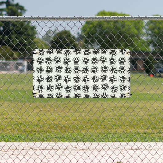 Zwarte poten, hondenpoten, kattenpoten, omtrek spandoek (Insitu)