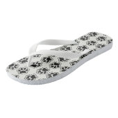 Zwarte poten, hondenpoten, kattenpoten, omtrek teenslippers (Schuin)