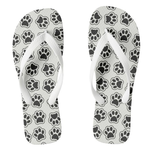 Zwarte poten, hondenpoten, kattenpoten, omtrek teenslippers (Voetbed)