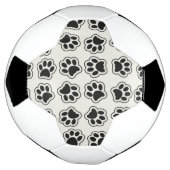 Zwarte poten, hondenpoten, kattenpoten, omtrek voetbal (Gedraaid)