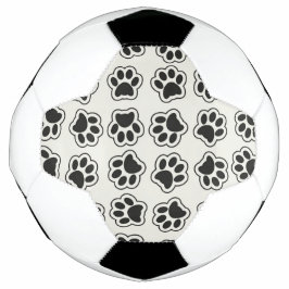 Zwarte poten, hondenpoten, kattenpoten, omtrek voetbal