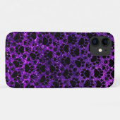 Zwarte poten, Paarse glitter, honden, dierenpoten Case-Mate iPhone Case (Achterkant (horizontaal))