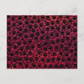 Zwarte poten, rode glitter, honden, dierenpoten briefkaart (Voorkant)