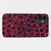 Zwarte poten, rode glitter, honden, dierenpoten Case-Mate iPhone case (Achterkant (horizontaal))
