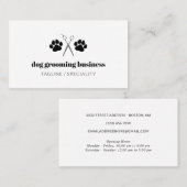 Zwarte poten & schaar Hondenverzorging Visitekaartje (Voorkant / Achterkant)