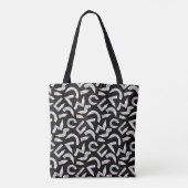 Zwarte potloodschets schoolbenodigdheden tote bag (Achterkant)