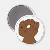 Zwarte Power Fist magneet (Voorkant / Achterkant)