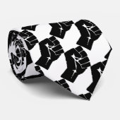 Zwarte Power Fist-Mode Stropdas (Opgerold)