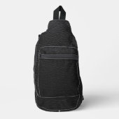Zwarte Premium Leren Textuur Tas (Voorkant)