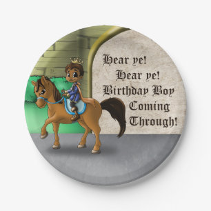 Zwarte Prins Birthday Papieren Bordje