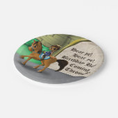 Zwarte Prins Birthday Papieren Bordje (Gekanteld)