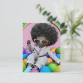 Zwarte Prins Melanin Boys Pasen Easter Hunt Regenb Briefkaart (Staand voorkant)