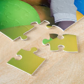 Zwarte Prins Melanin Boys Pasen Easter Hunt Regenb Legpuzzel (Zijkant)