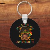 Zwarte Prinsen Juneteenth 1865 Geschiedenis Maand Sleutelhanger (Voorkant)