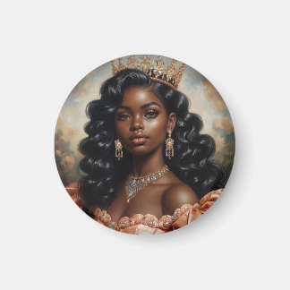 Zwarte Prinses Portret Magneet