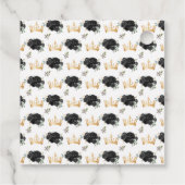 Zwarte prinses Quinceañera Dank u Bedankjes Labels (Achterkant)