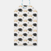 Zwarte prinses Quinceañera Happy Birthday Cadeaulabel (Achterkant)