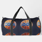 Zwarte Print Cut Naai Grote Duffel Bag Plunjezak (Achterkant)