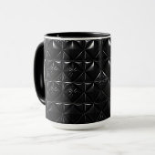 Zwarte Prism Textuur  Mok (Voorkant links)
