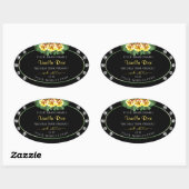 Zwarte Product Etiketten Groene en Gele Rozen Juwe (Vel)