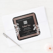 Zwarte Product Labels - Aangepast Roos Gold-Lijst  (Envelop)