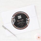 Zwarte Product Labels - Aangepast Roos Gold-Lijst  (Envelop)