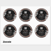Zwarte Product Labels - Aangepast Roos Gold-Lijst  (Vel)