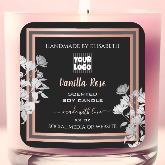 Zwarte Product Labels - Aangepast Roos Gold-Lijst 